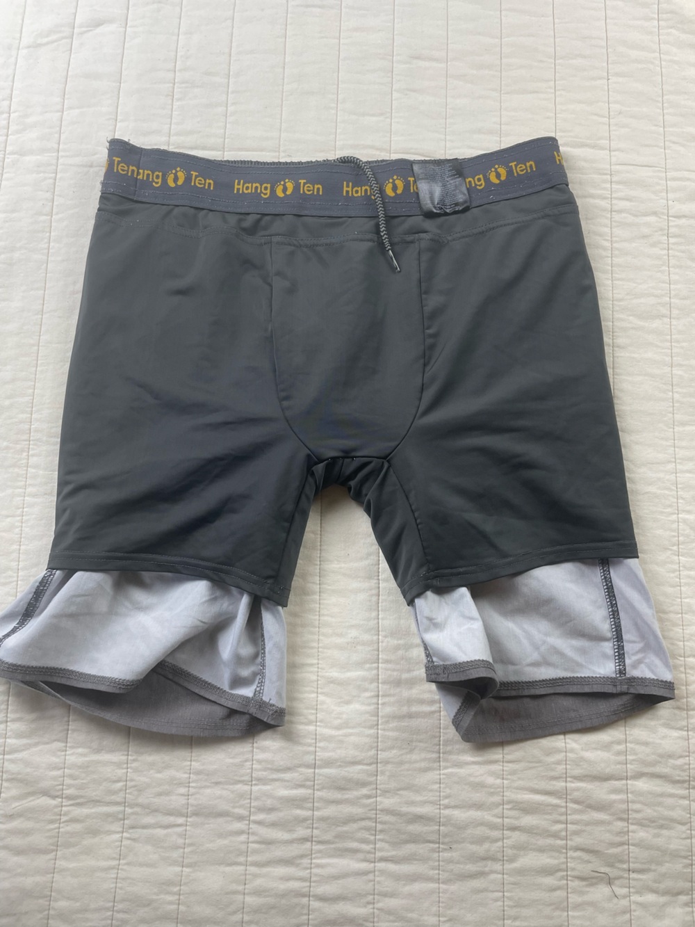 Hang Ten Gray Swim Trunks with Stripes large - Picture 7 of 7
